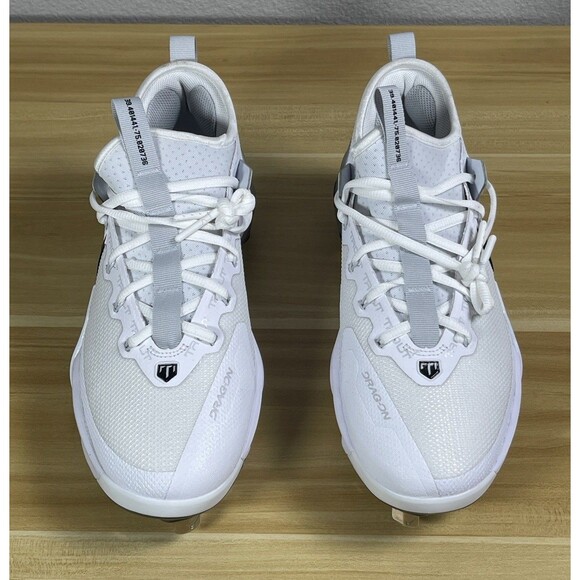 Nike Force Zoom Trout 9 Elite Metal Baseball Cleat Men Size 7 FB2906-102 White - Picture 3 of 10
